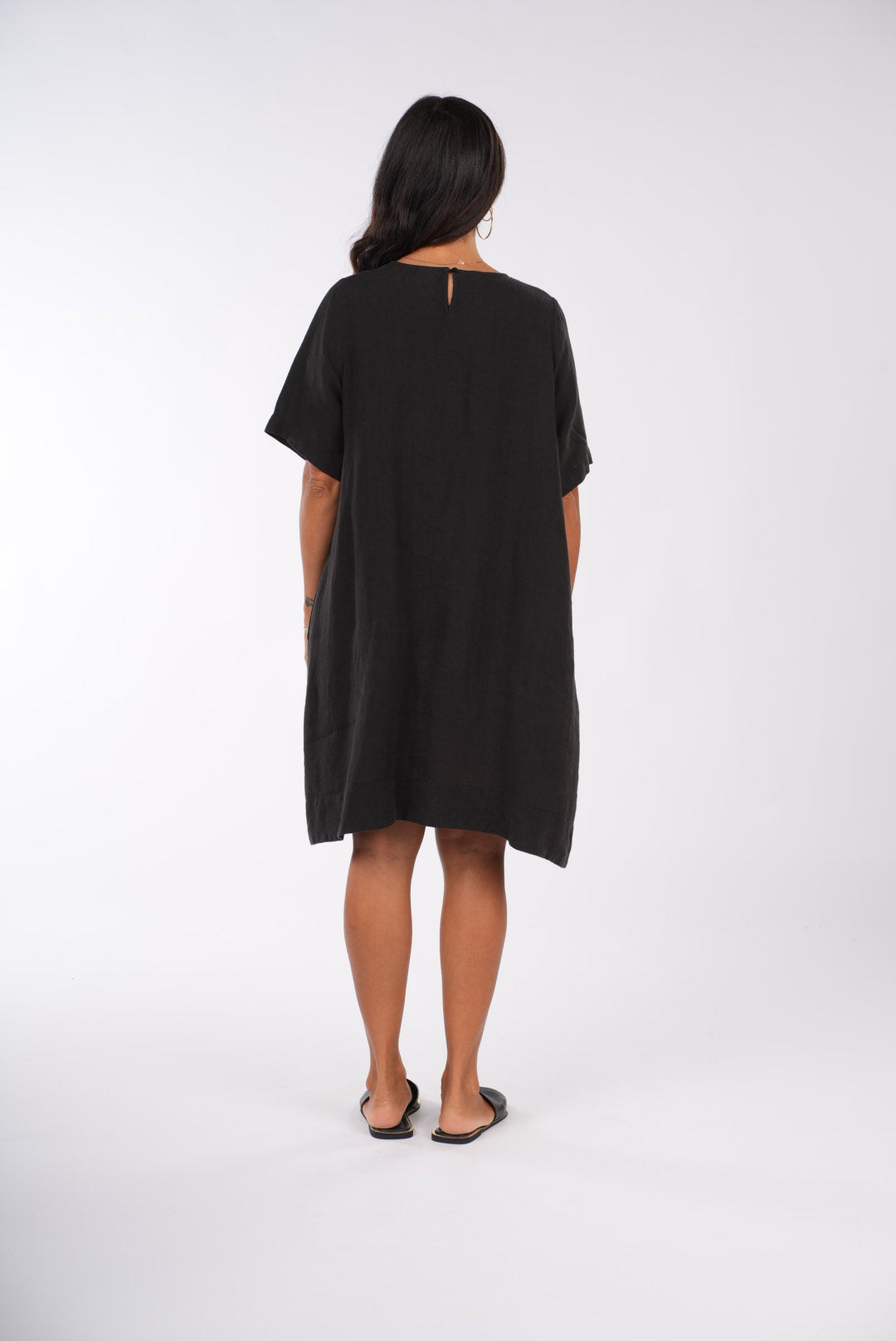 Nathalie Linen Shift T-Shirt Dress