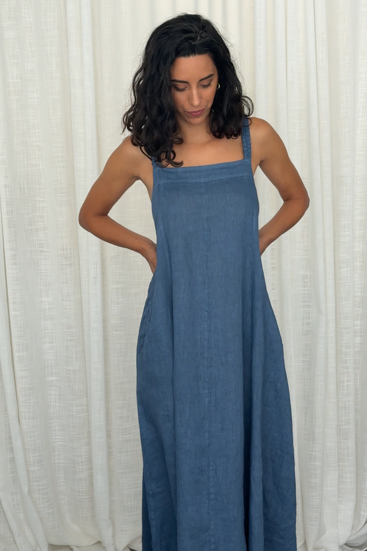 Criss Cross Back Midi Dress