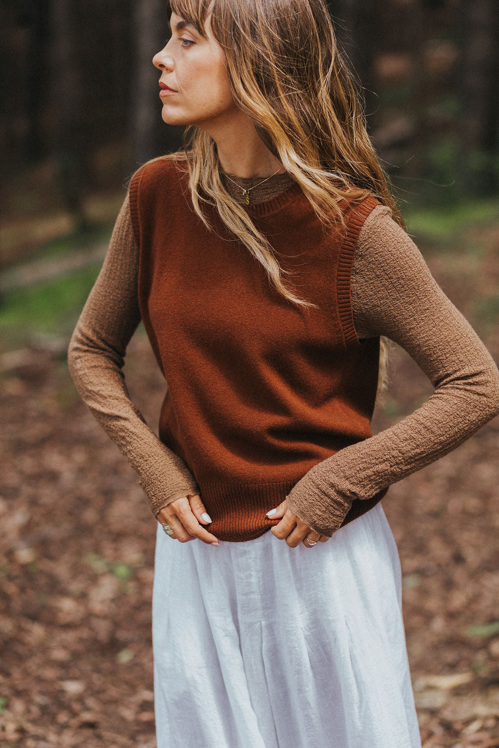 Essential Superfine Lambswool Mock Neck Top