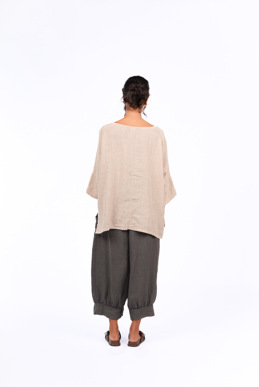 Montaigne Paris Desi Linen Pants Petrol