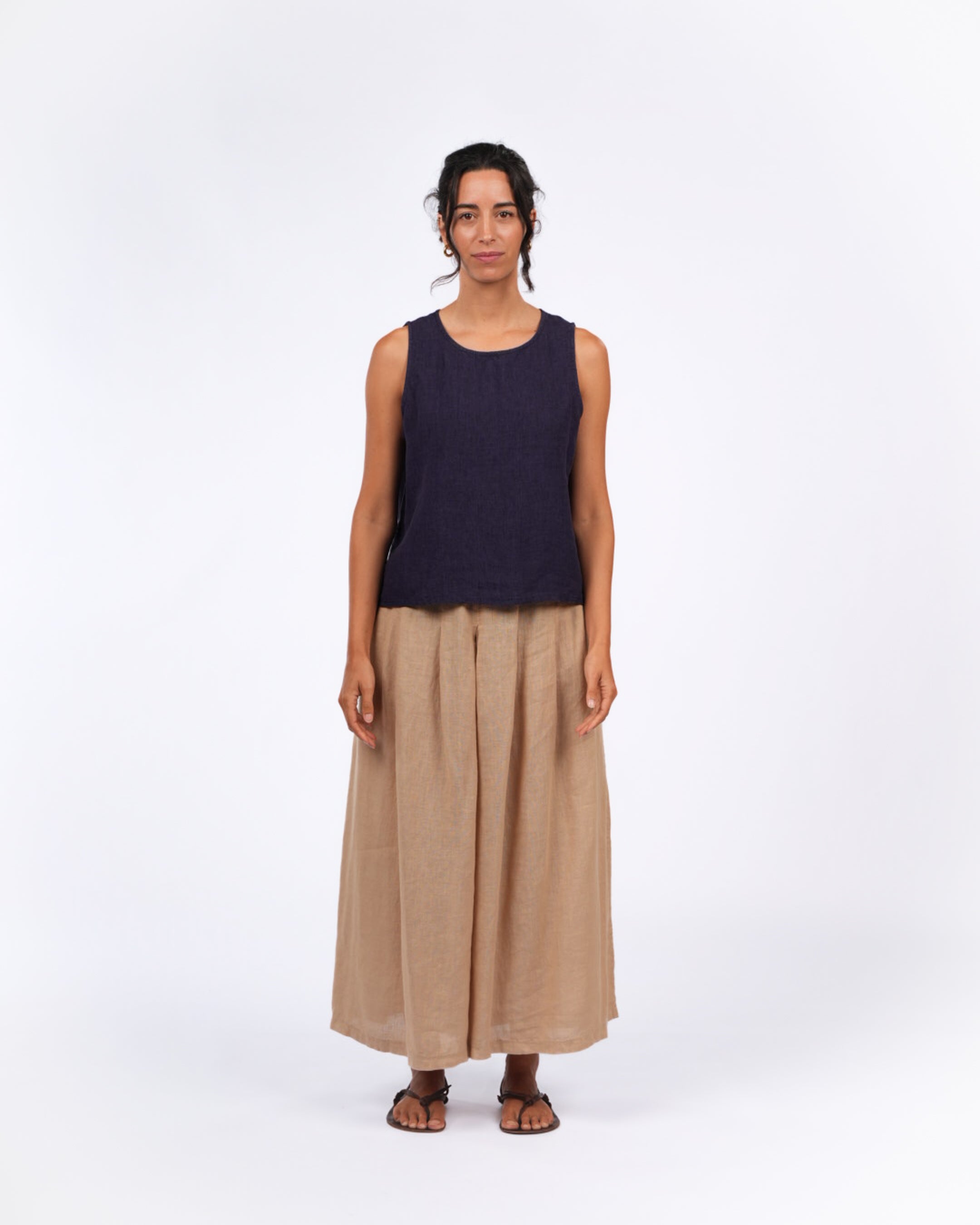 Solid Linen Culottes