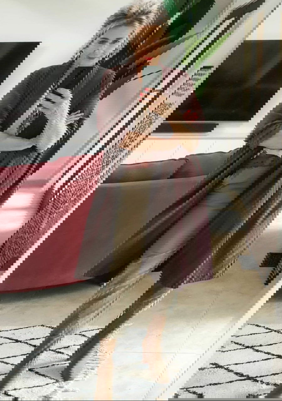 Frederic x Montaigne Pissarro Longline Velvet Coat Rum Raisin