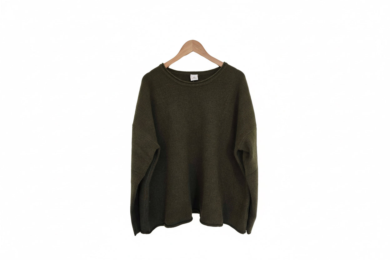 Montaigne 100% New Zealand Lambswool Jumper Green