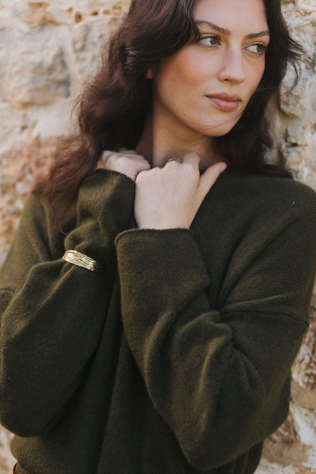 Montaigne 100% New Zealand Lambswool Jumper Green1