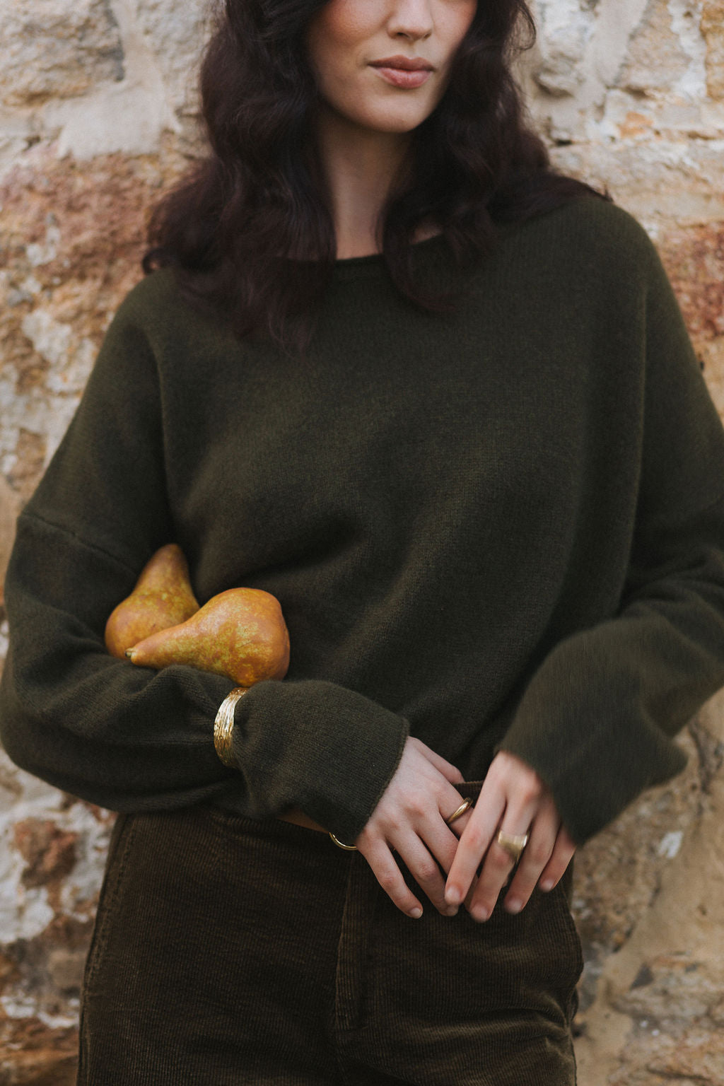 Montaigne 100% New Zealand Lambswool Jumper Green2