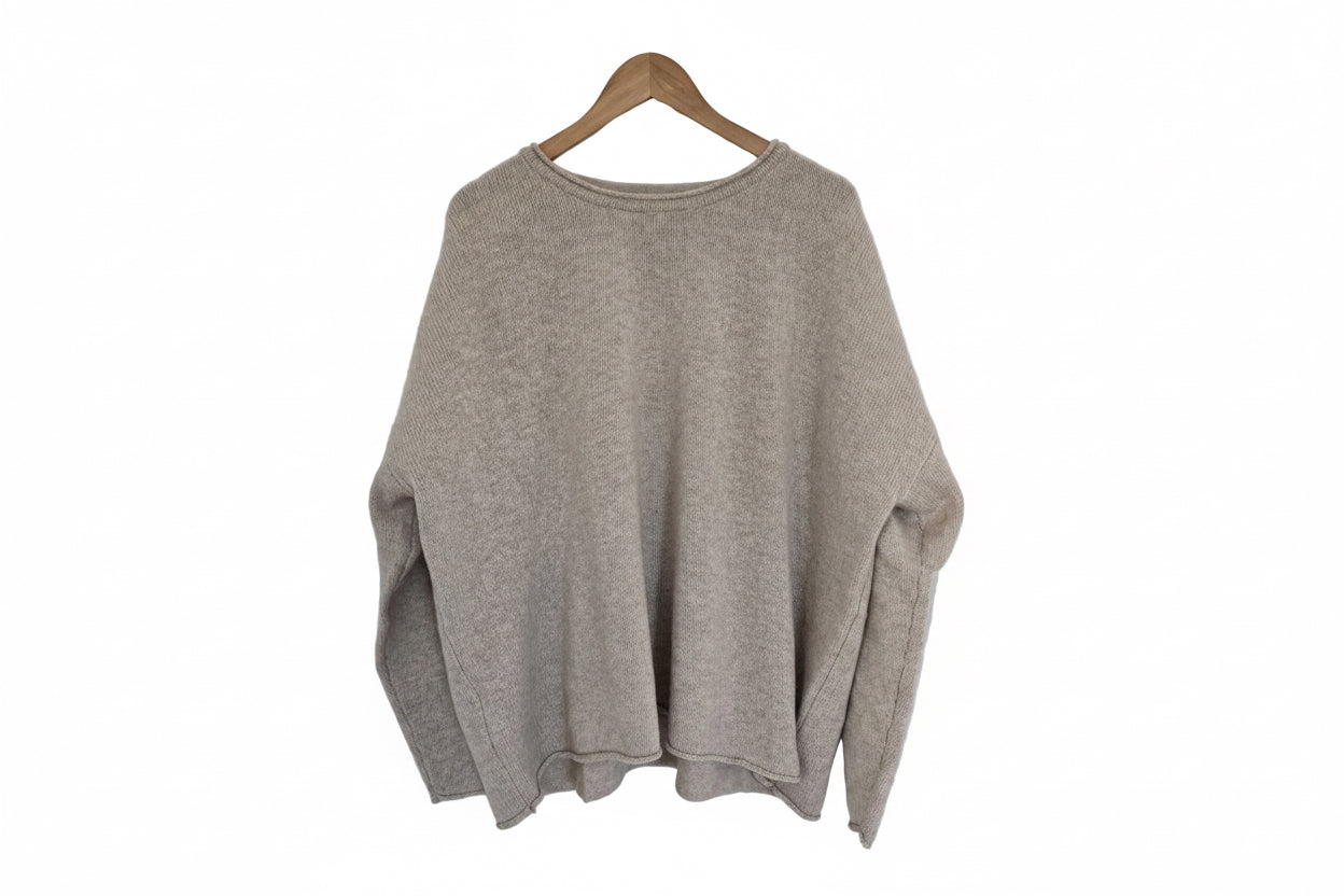 Montaigne 100% New Zealand Lambswool Jumper Light Oat