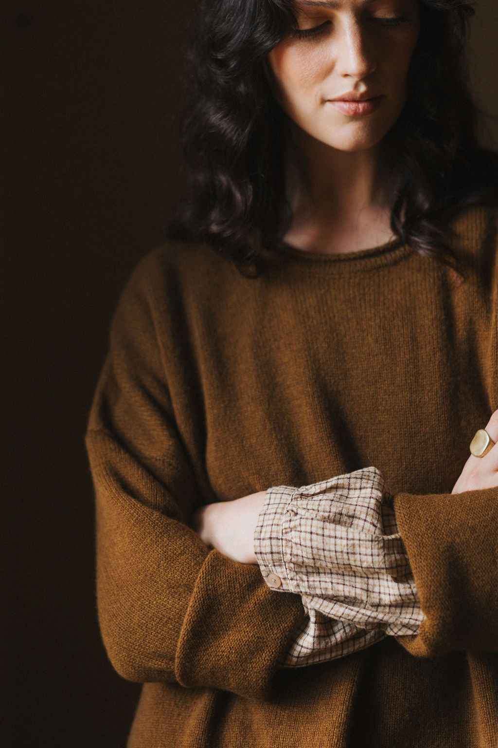 Montaigne 100% New Zealand Lambswool Jumper Warm Spice1