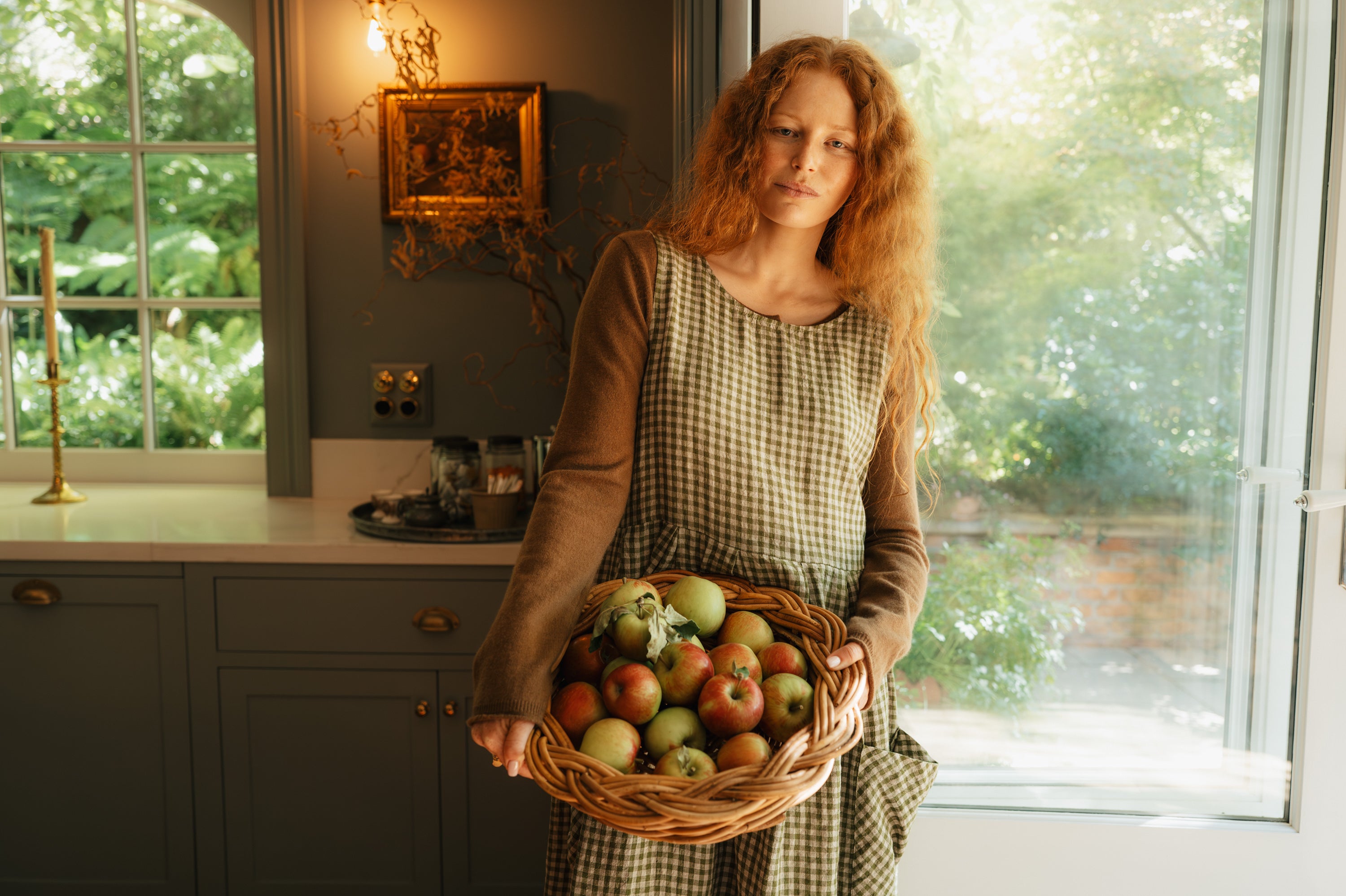 Sartene French Linen Dress in Gingham