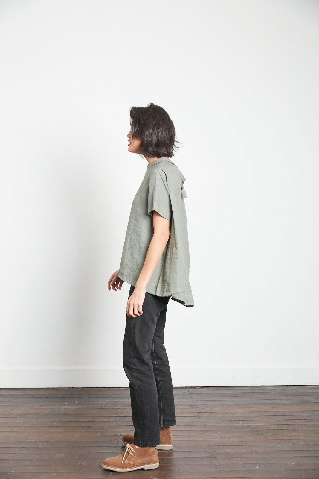 Montaigne Adéline Linen Swing Top Khaki2