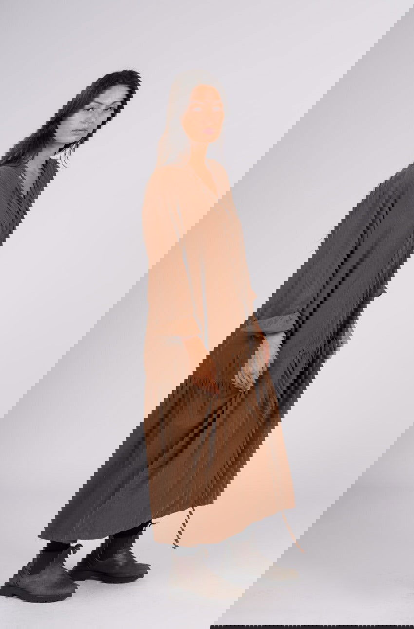 Montaigne Alice Corduroy Dress Tobacco