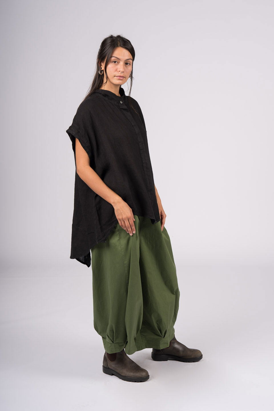 Montaigne Caroline Wide Leg Pants Forest Green