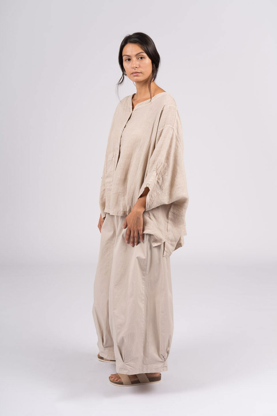 Montaigne Caroline Wide Leg Pants Natural1