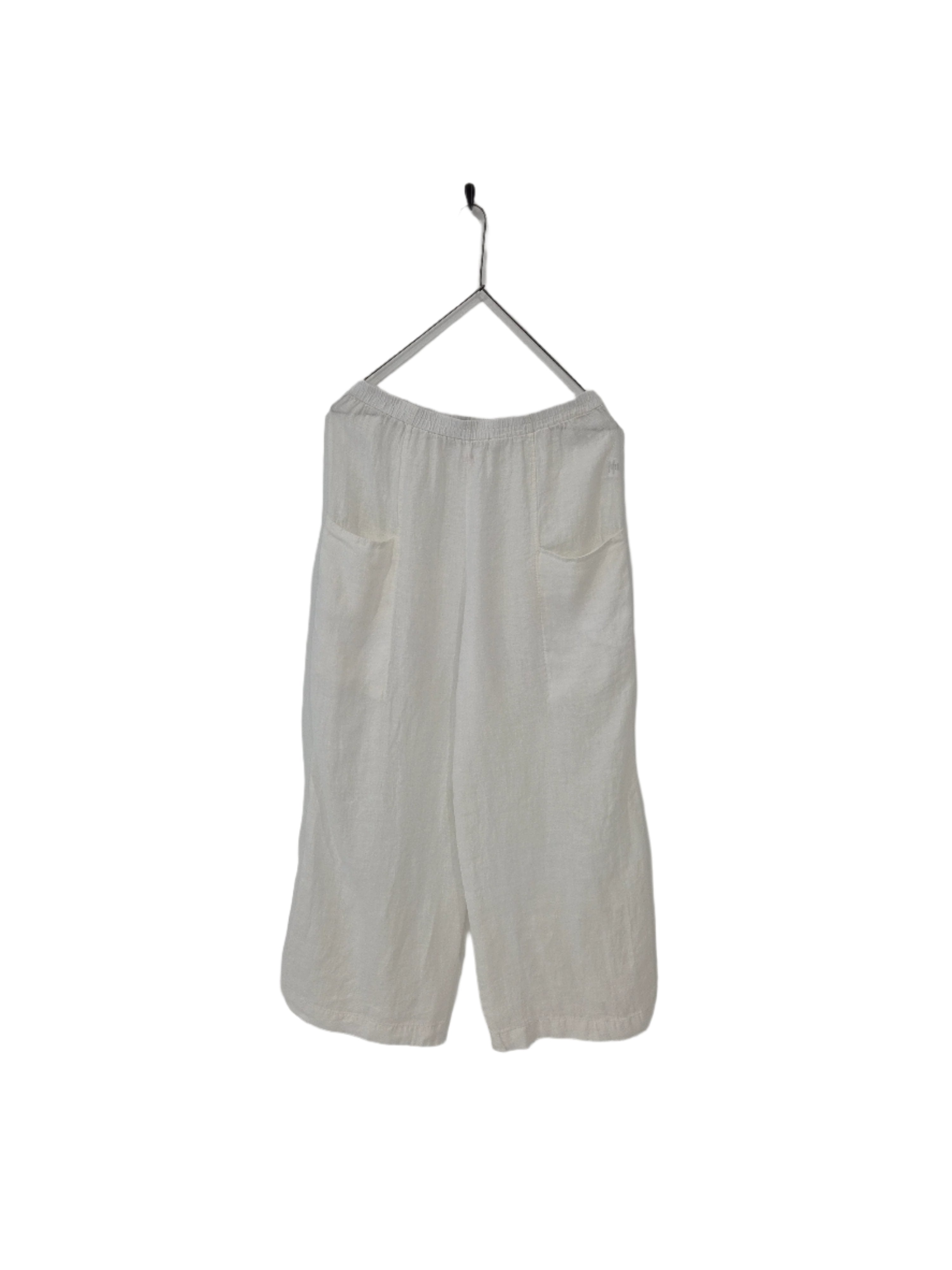 Montaigne Catherine Drill Linen Pants White
