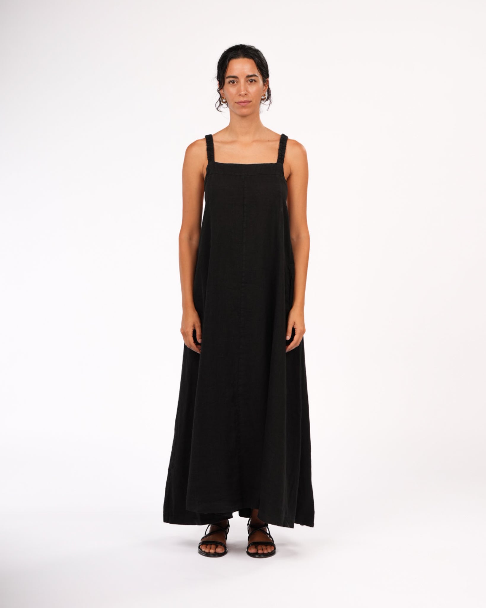 Montaigne Criss Cross Back Midi Dress Black