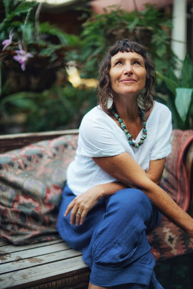 Montaigne Desi Linen Pants with Back Pockets (2 sizes) Royal Blue