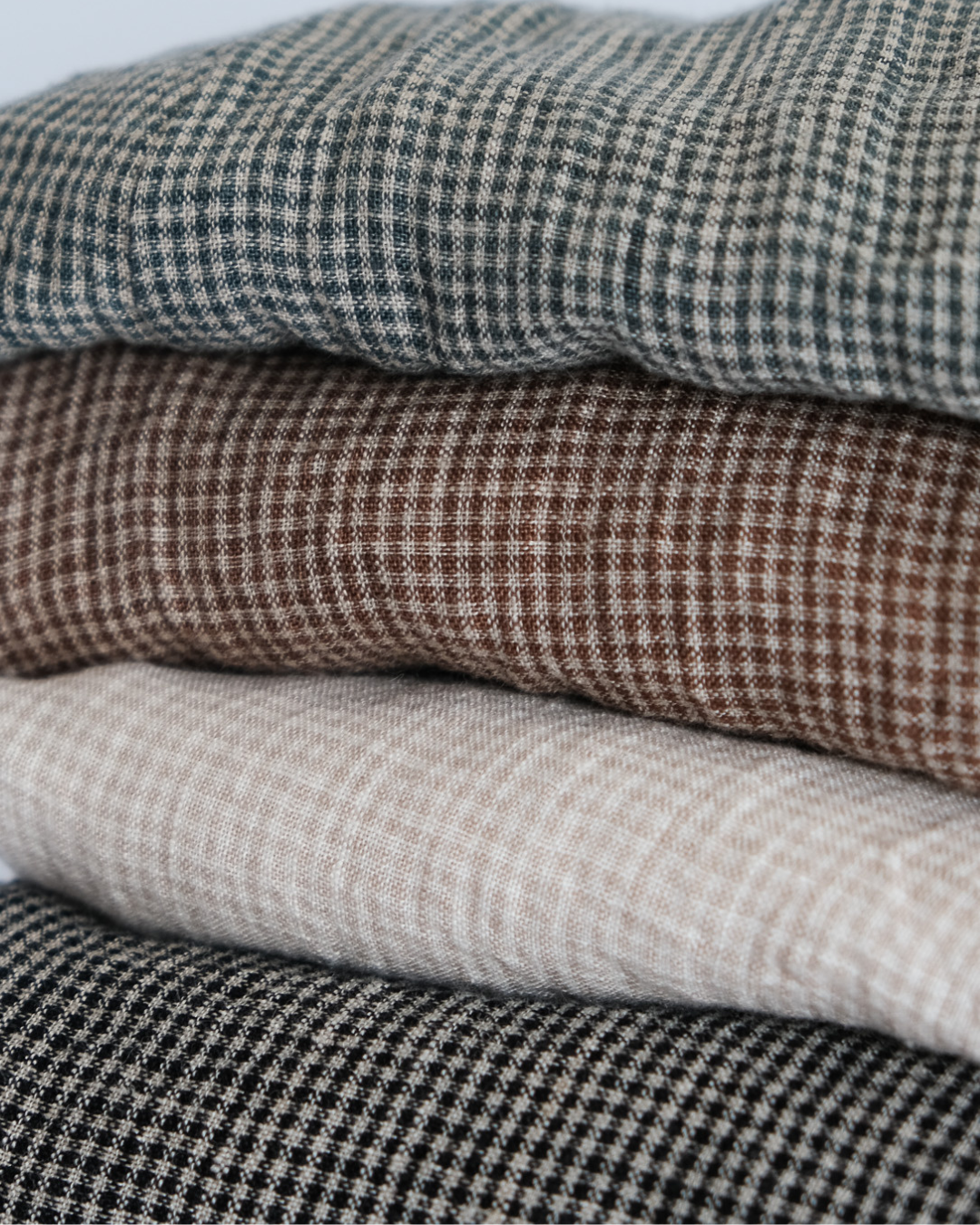 Montaigne Desi Pants In Houndstooth French Linen Green Brown Natural Black