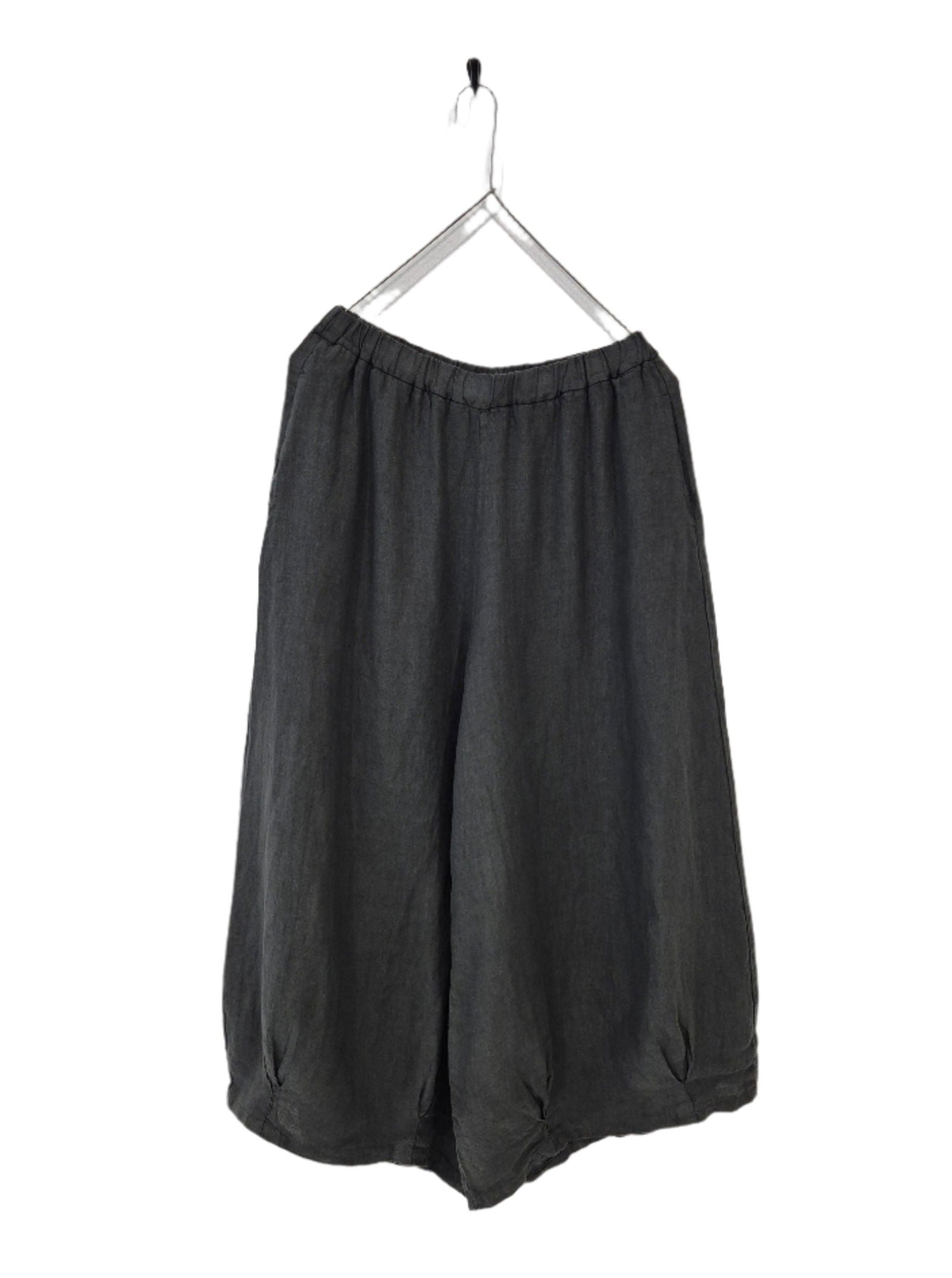 Montaigne Eadie Linen Pant with Gathering Detail Petrol1