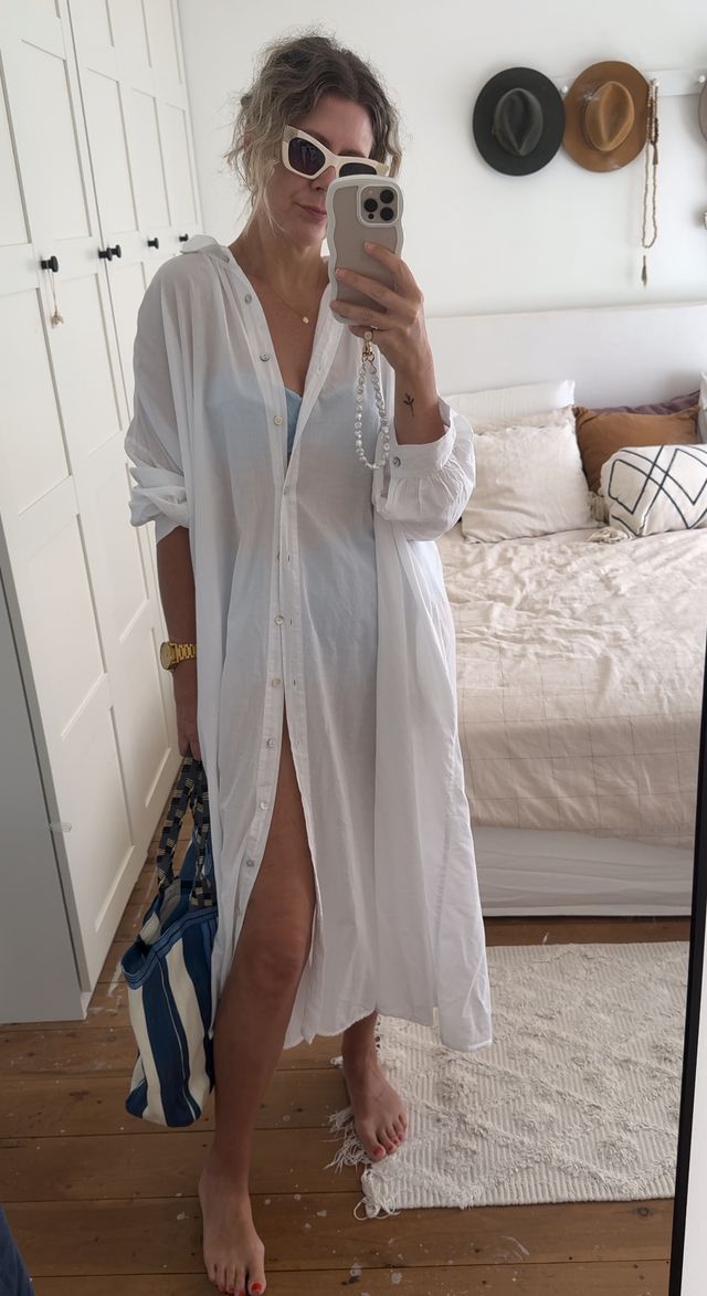 Montaigne Frederic Oversized Cotton Shirt Dress White