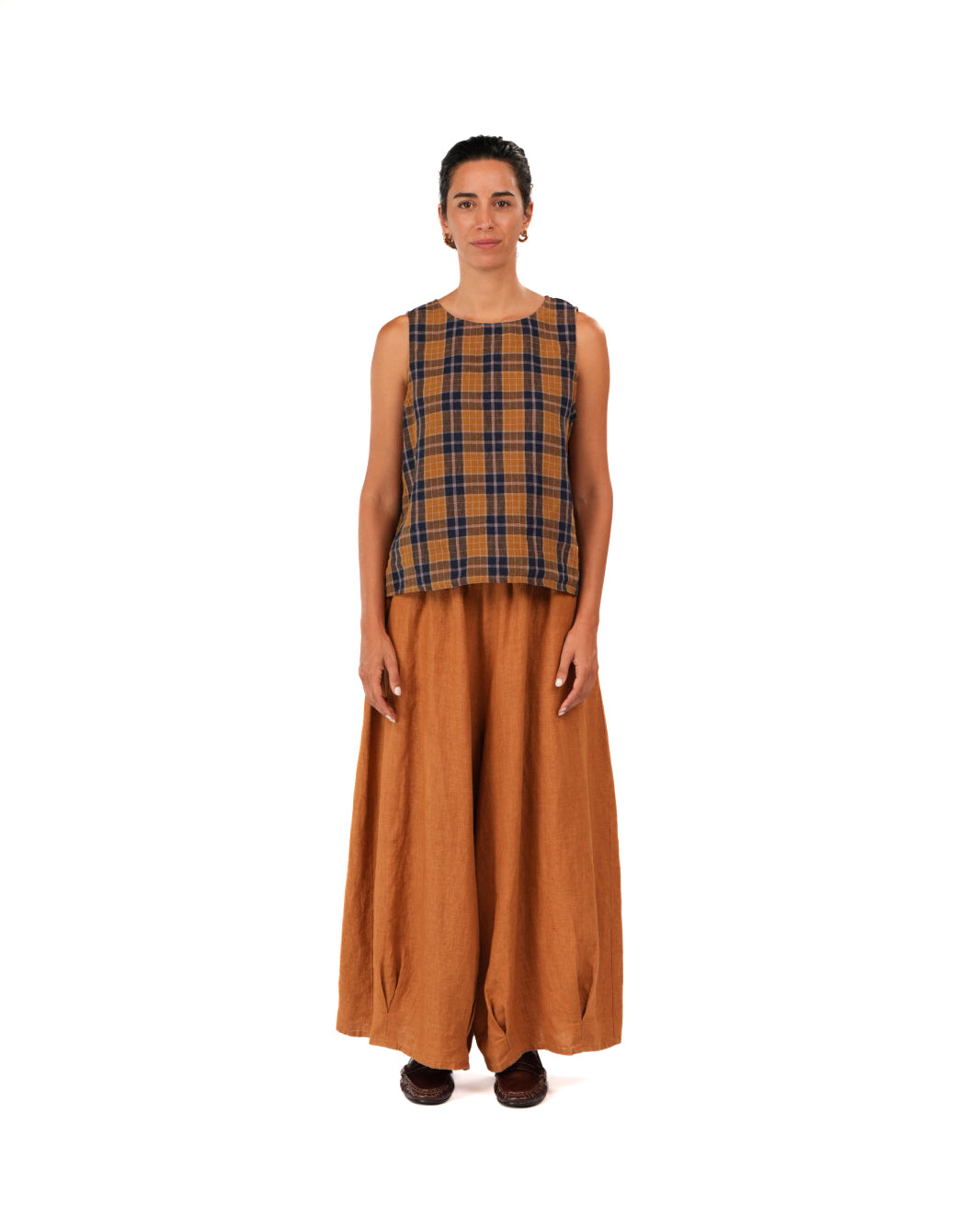 Montaigne French Linen Pants Drawstring Toast2