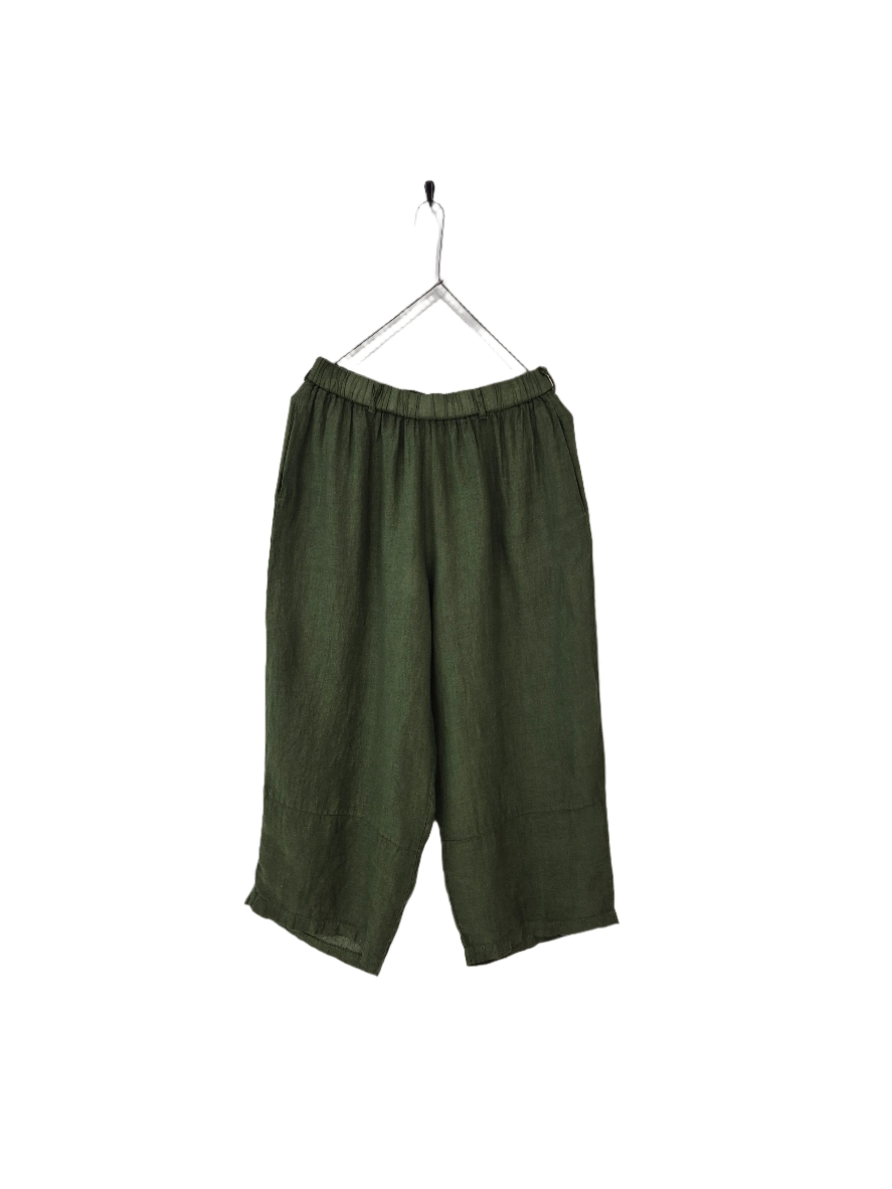 Mntaigne Inès Full Length Tapered Pant Forest Green