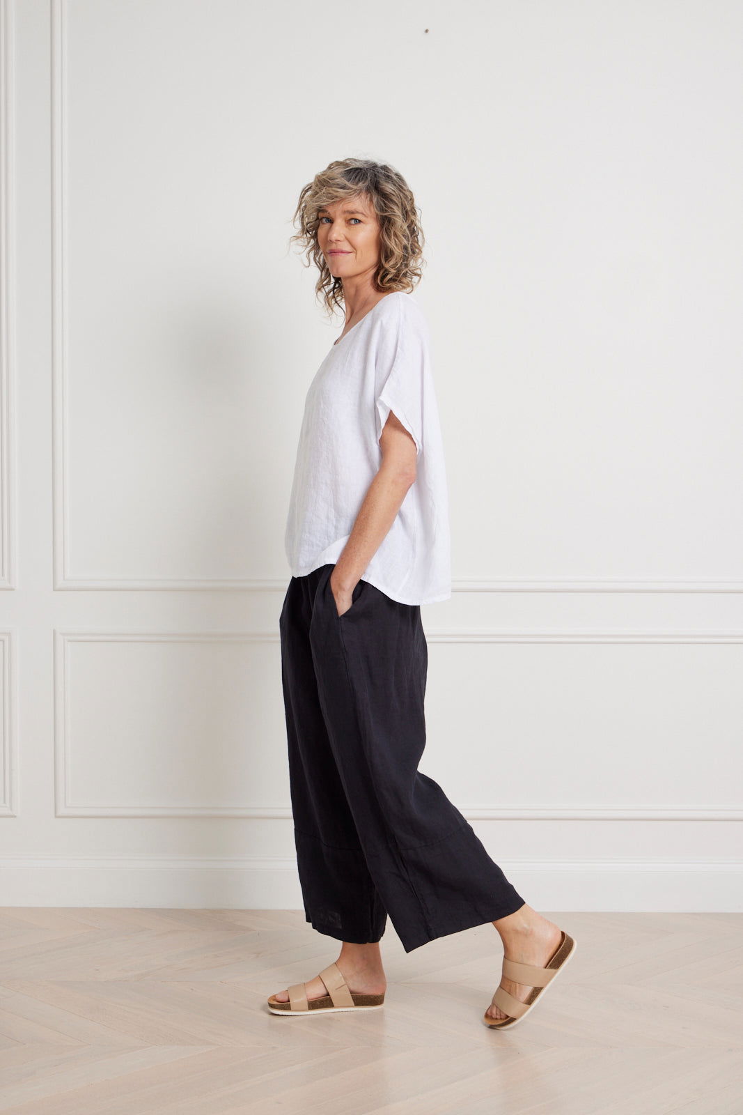 Montaigne Inès Full Length Tapered Pant Navy