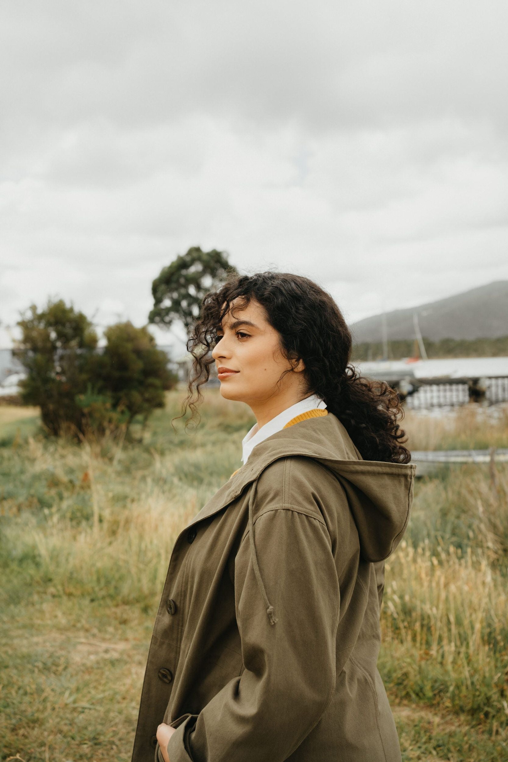 Montaigne Isobel Cotton Drill Anorak Overcoat Khaki4