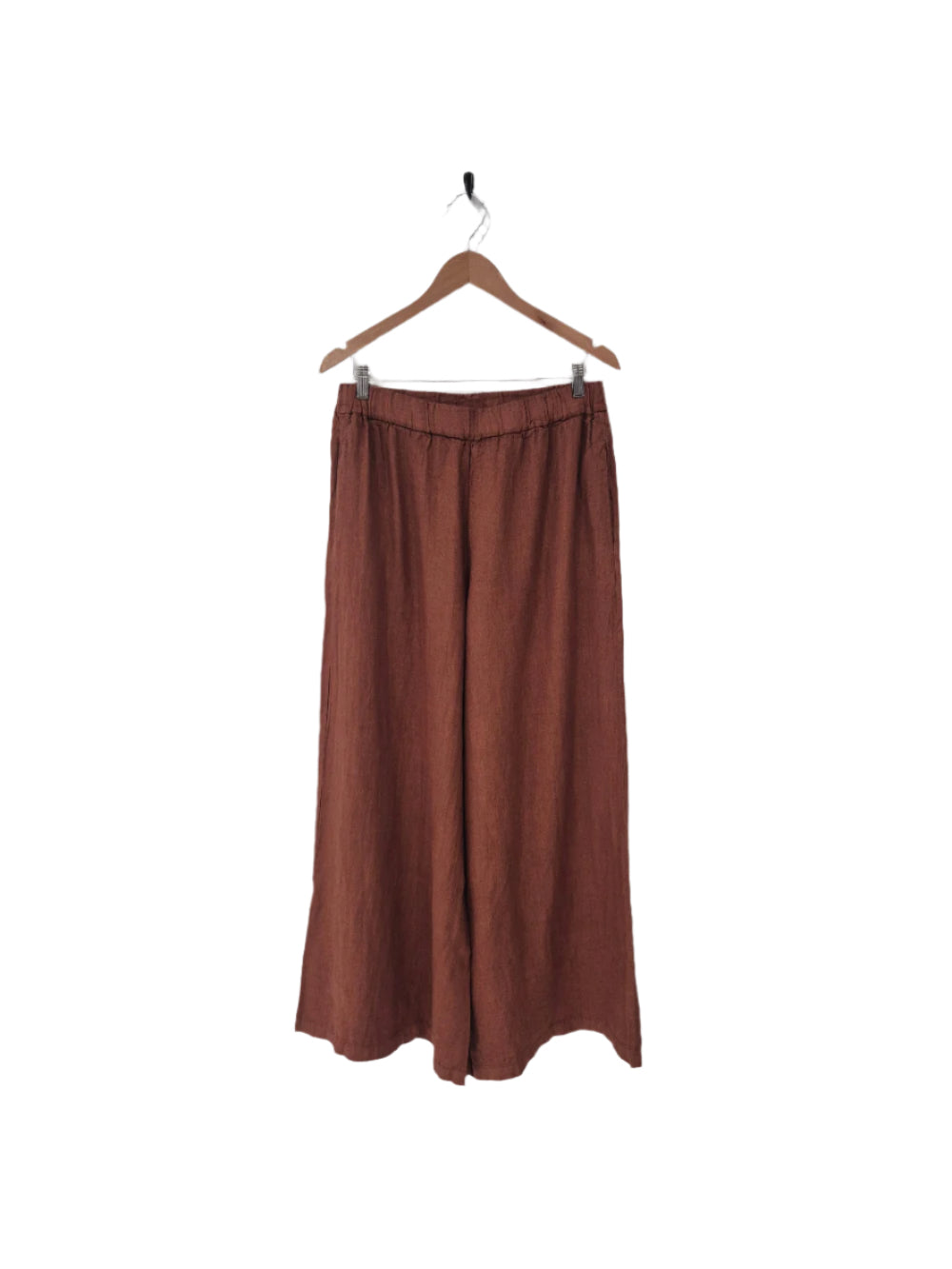 Montaigne Jambes Full-Length Linen Pants Rust