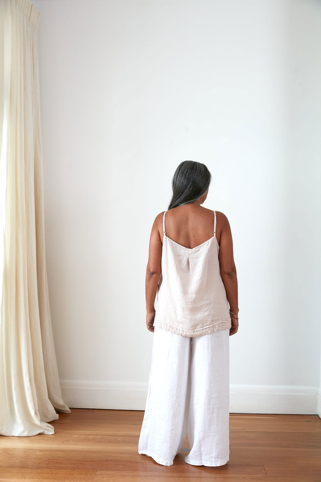 Montaigne Jambes Full-Length Linen Pants White6