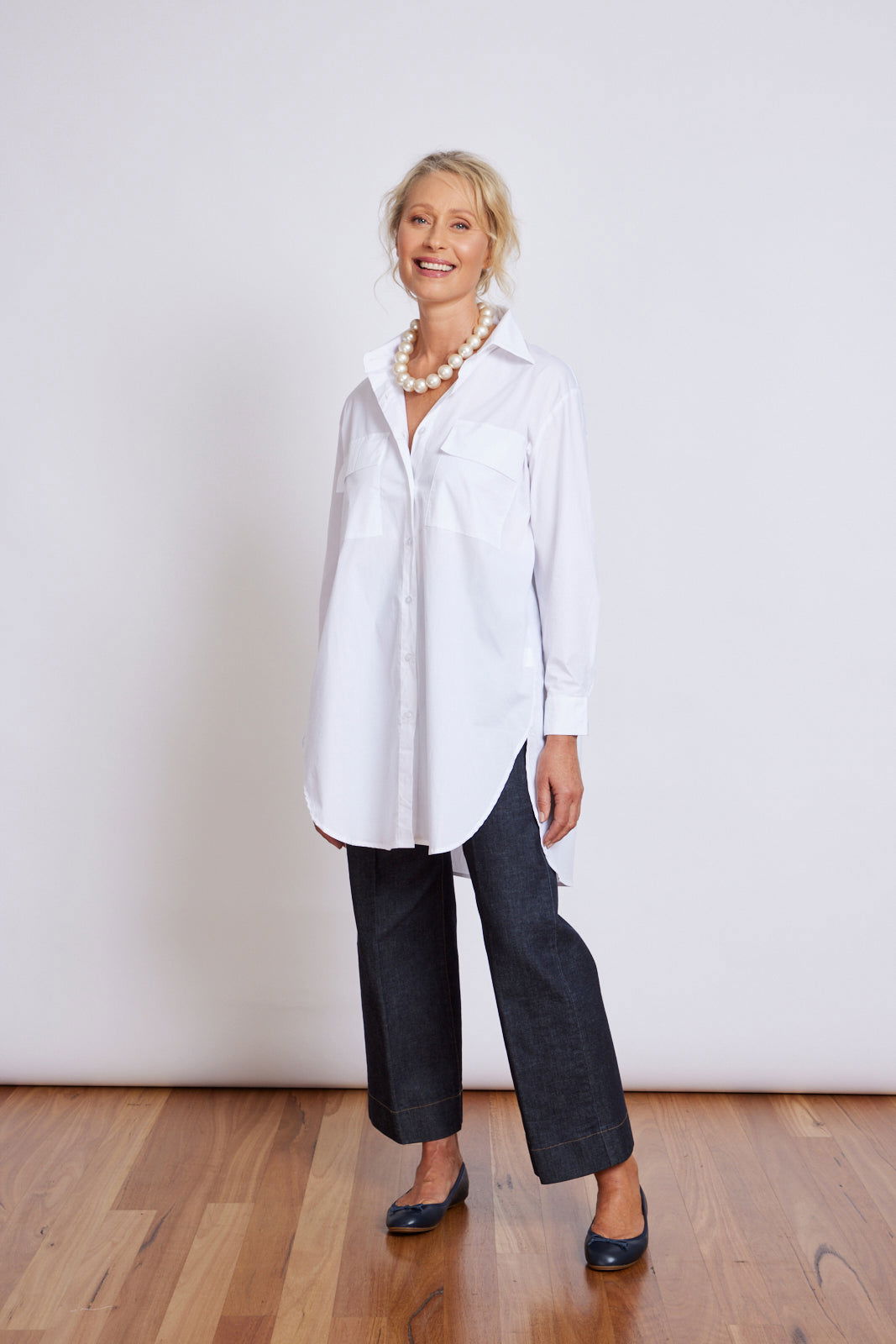 Montaigne Jane Button Up Shirt White2