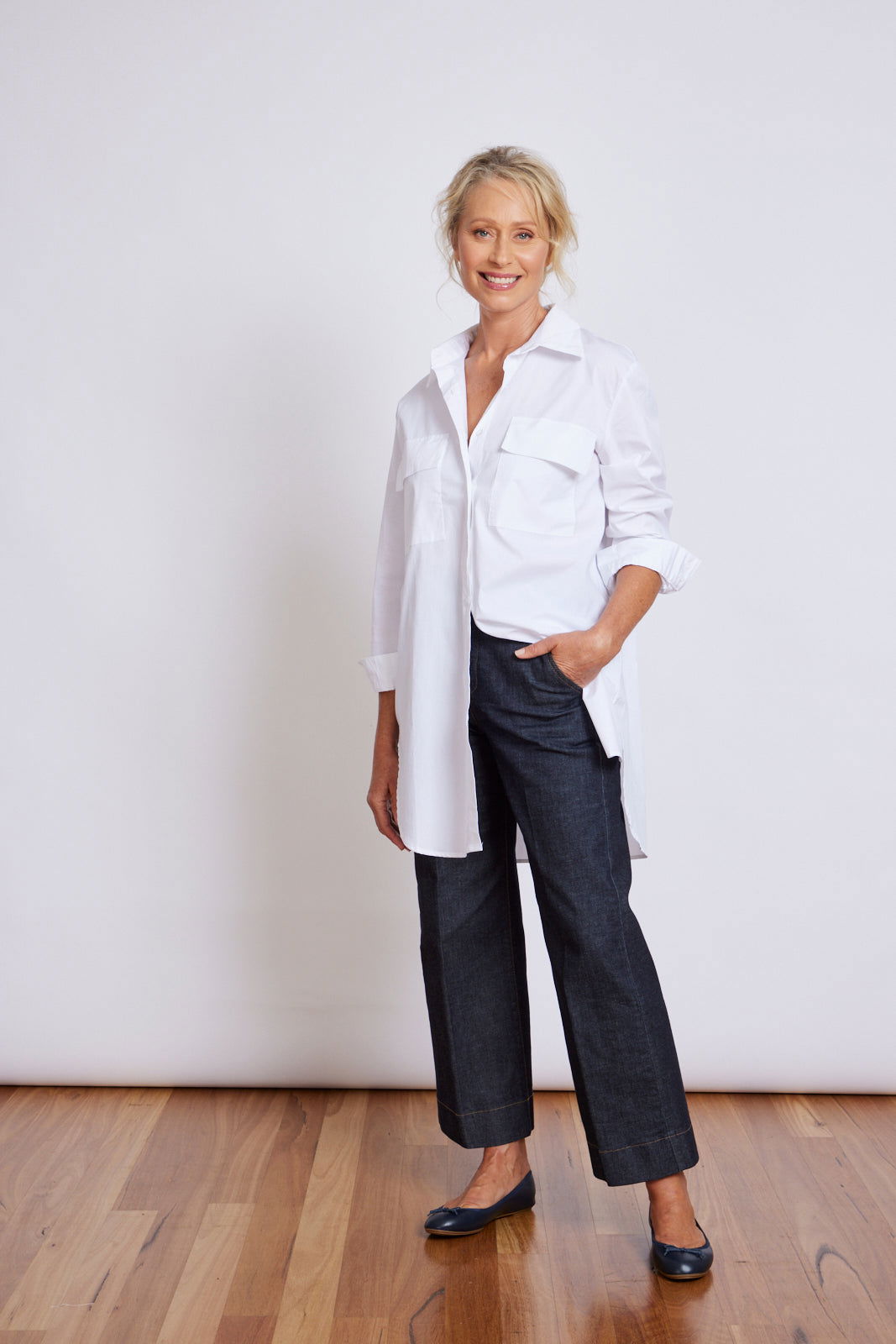 Montaigne Jane Button Up Shirt White4