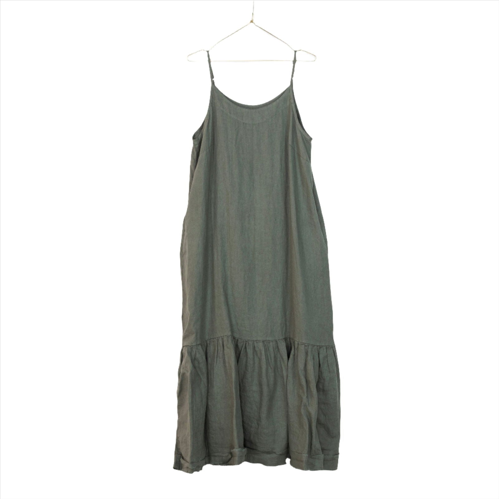 Montaigne Jolie Linen Maxi Dress Khaki