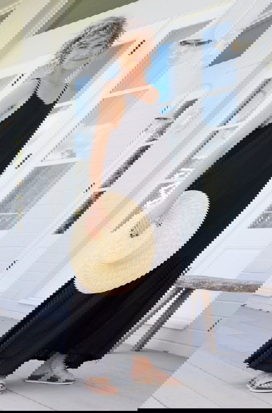 Montaigne Jolie Linen Maxi Dress Navy