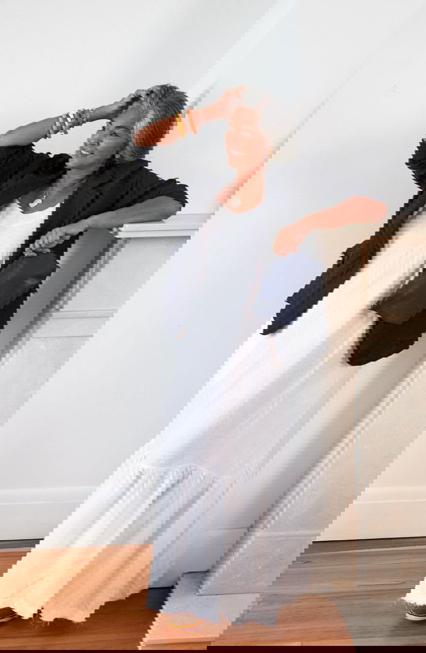 Montaigne Jolie Linen Maxi Dress White