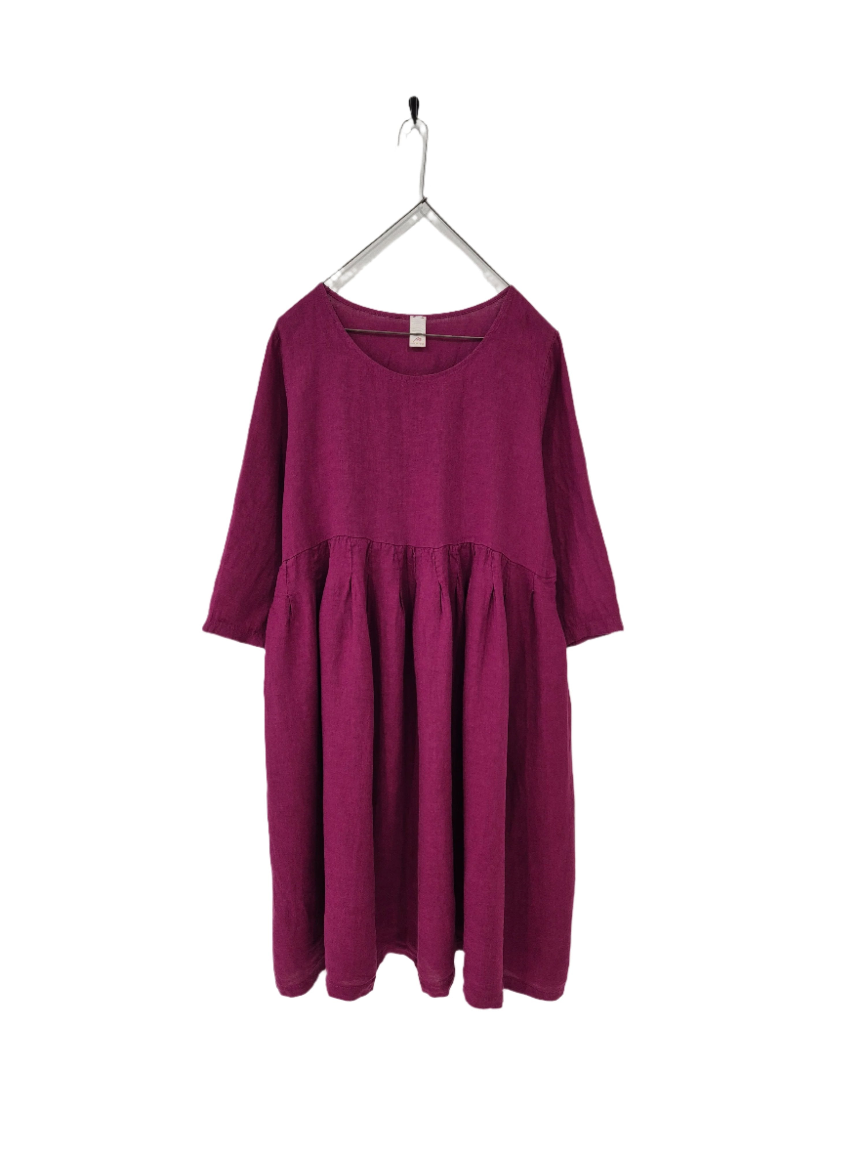 Montaigne Journee Baggy Linen Dress Orchid