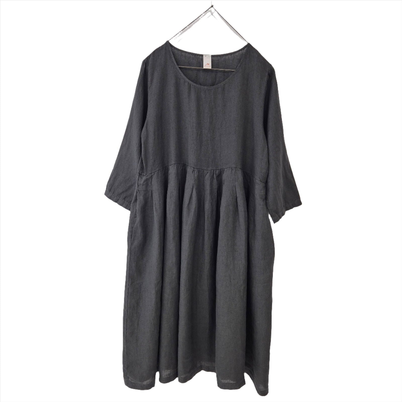 Montaigne Journee Baggy Linen Dress Petrol1