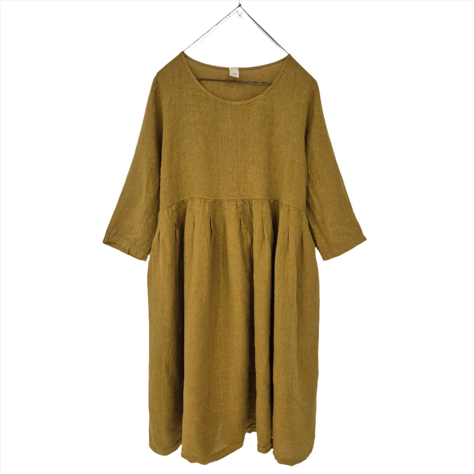 Montaigne Journee Baggy Linen Dress Senape