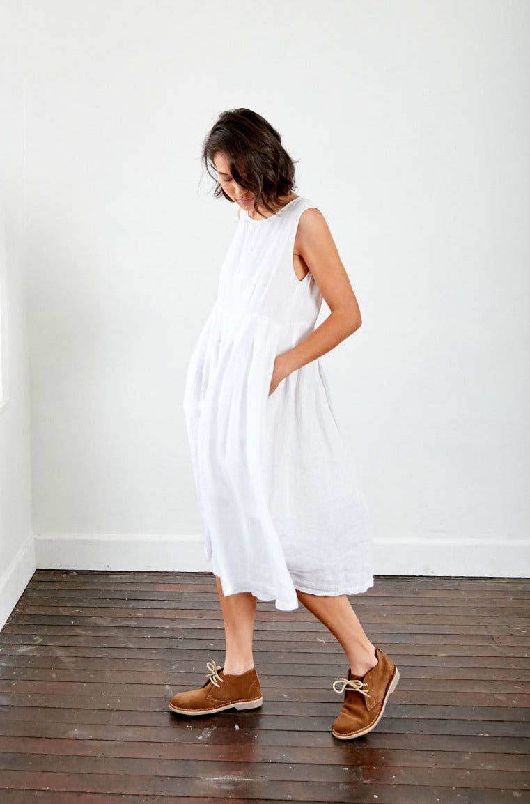 L'ete Linen Midi Dress Montaigne Paris L'ete Linen Midi Dress Montaigne Paris