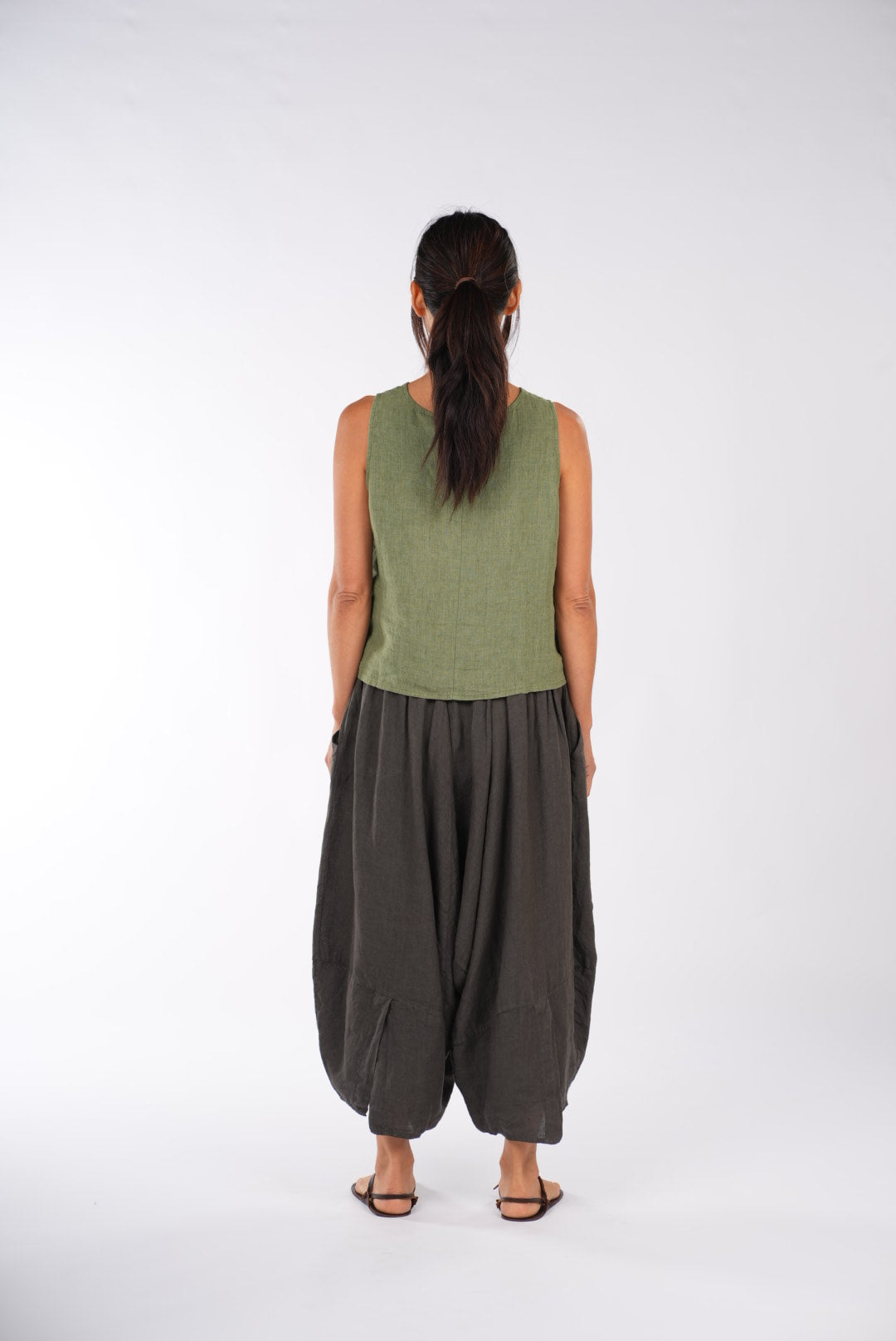 Montaigne Leonor Harem Pants Chocolate1