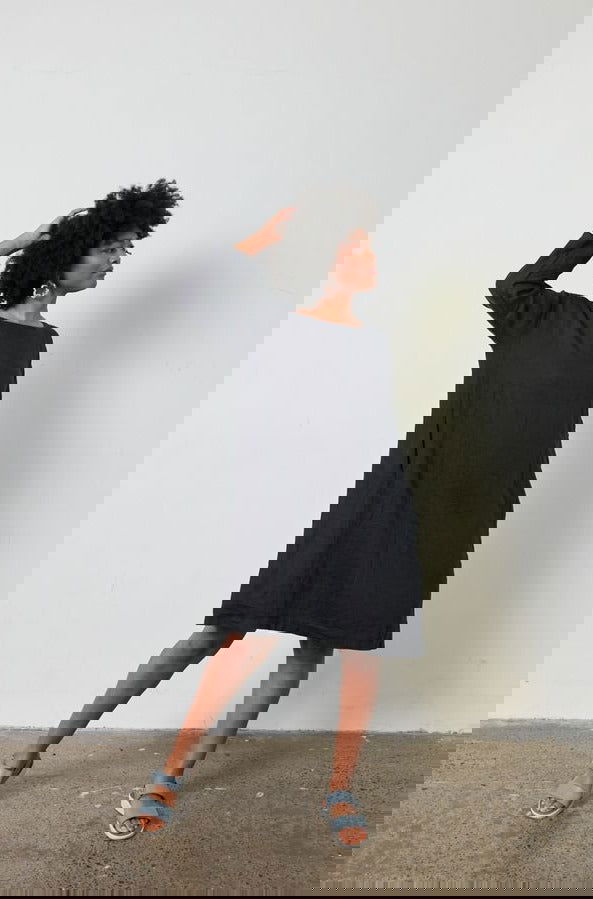 Montaigne Liberte Linen Swing Dress Navy