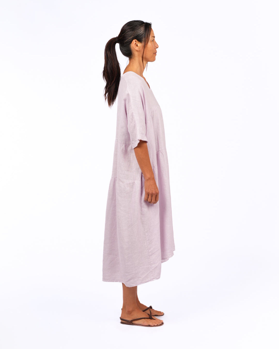 Montaigne Paris Louloute Linen Dress Lilac