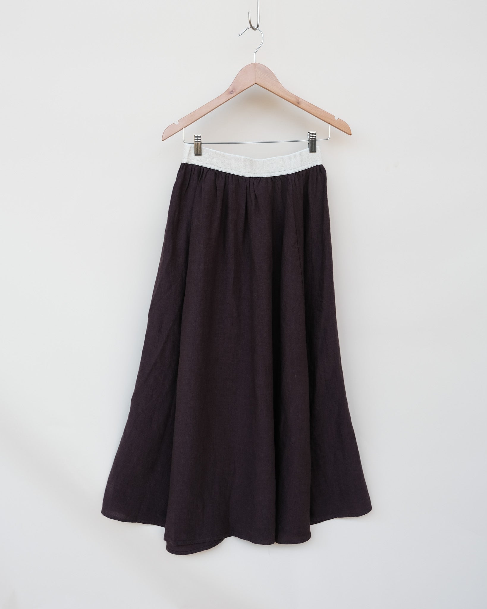 Montaigne Lucie Linen Maxi Skirt Brown