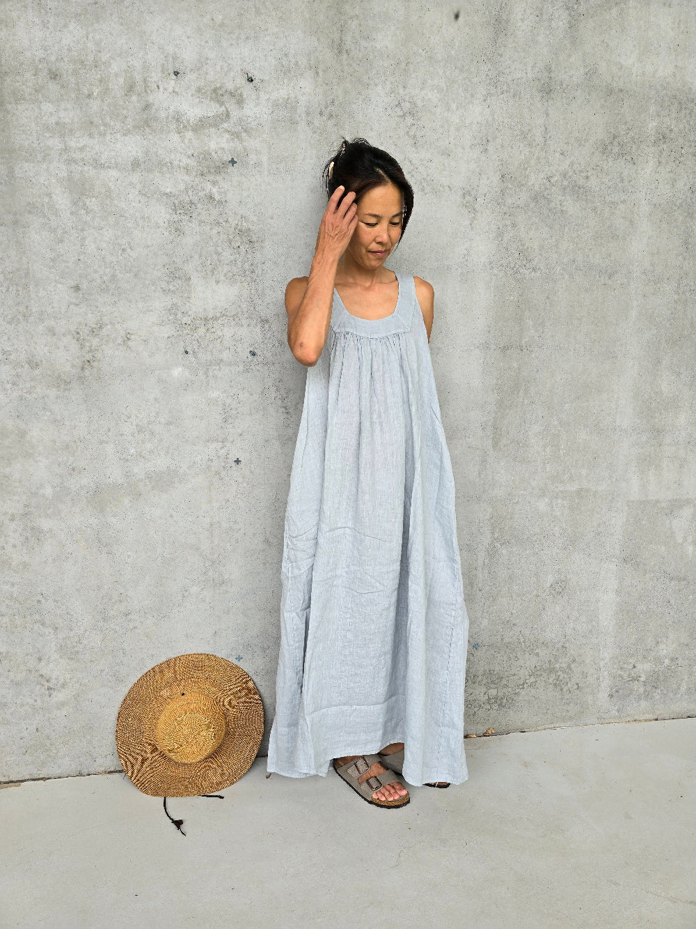 Montaigne Marseille Linen Dress Sliver