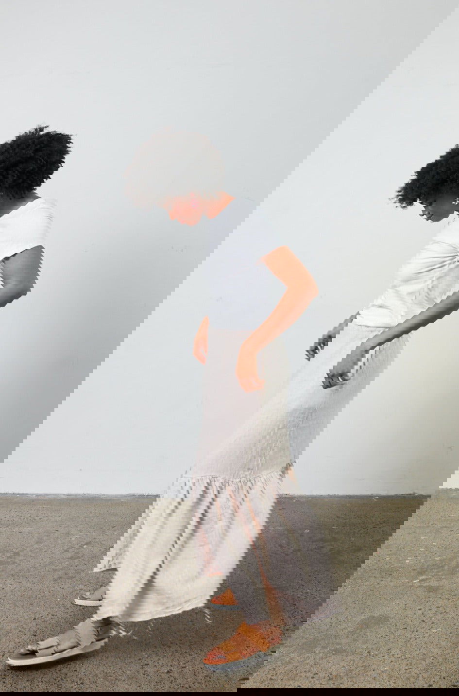 Montaigne Maxi Skirt with Frayed Hem Rose1