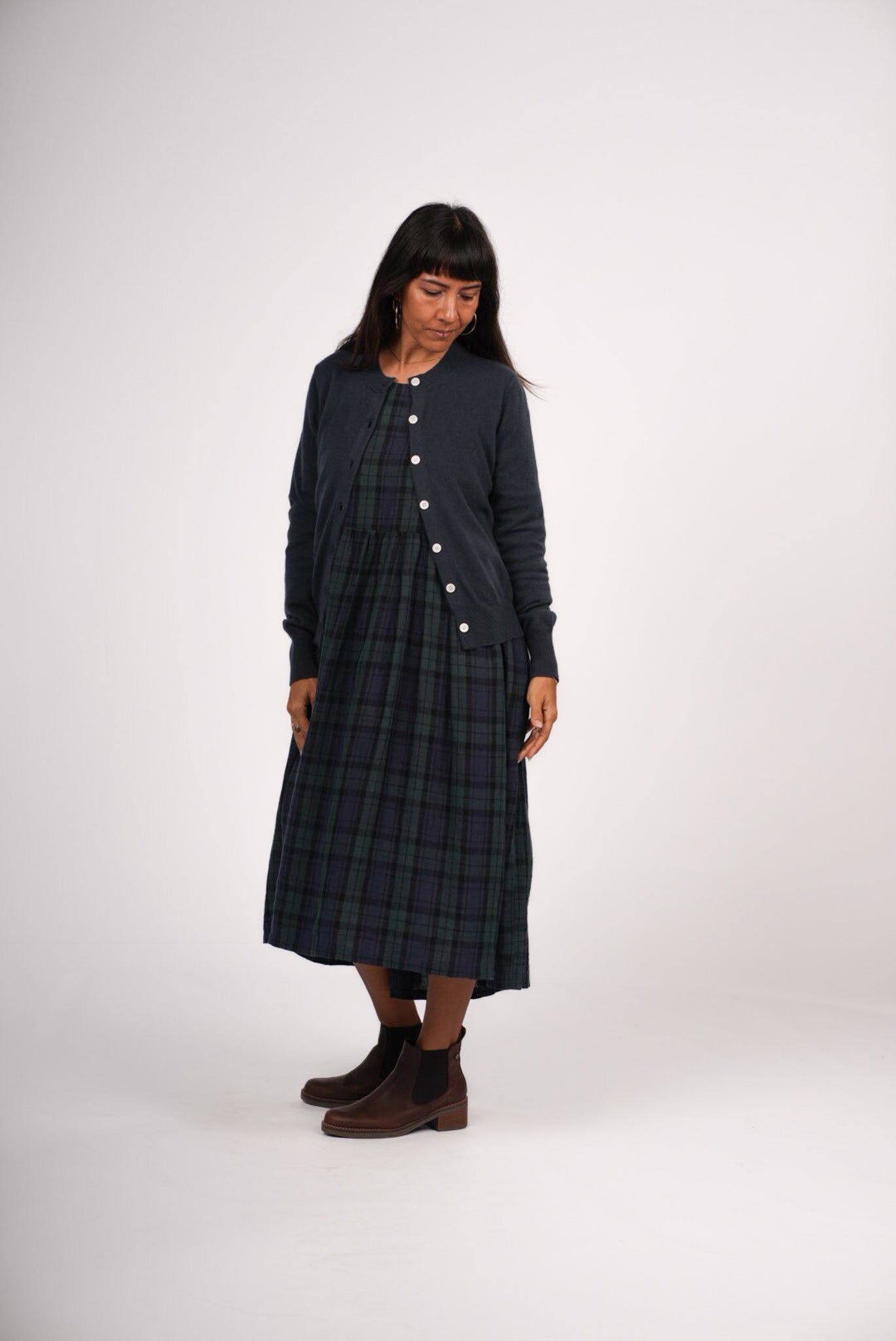 Montaigne Minimalist Lambswool Cardigan Indigo2