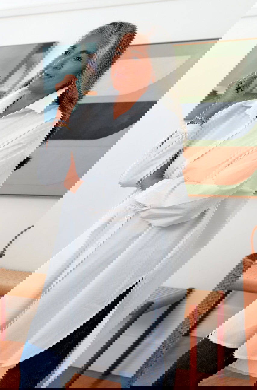 Montaigne Mon Ami Oversized Poplin Shirt White