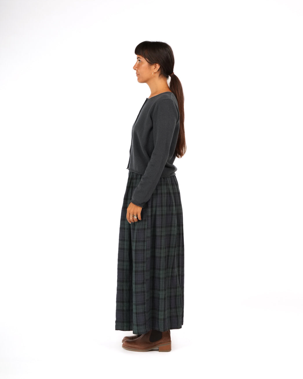 Montaigne NZ Lambswool Cropped Cardigan Indigo3