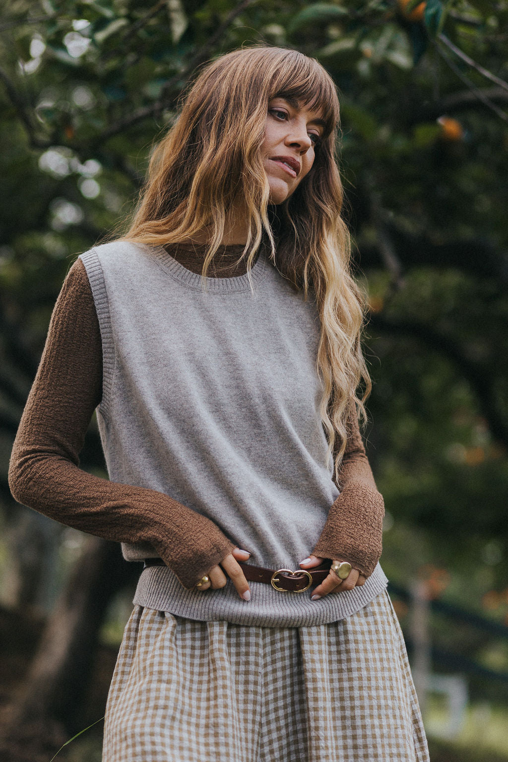 Montaigne NZ Lambswool Oversized Vest Oatmeal7