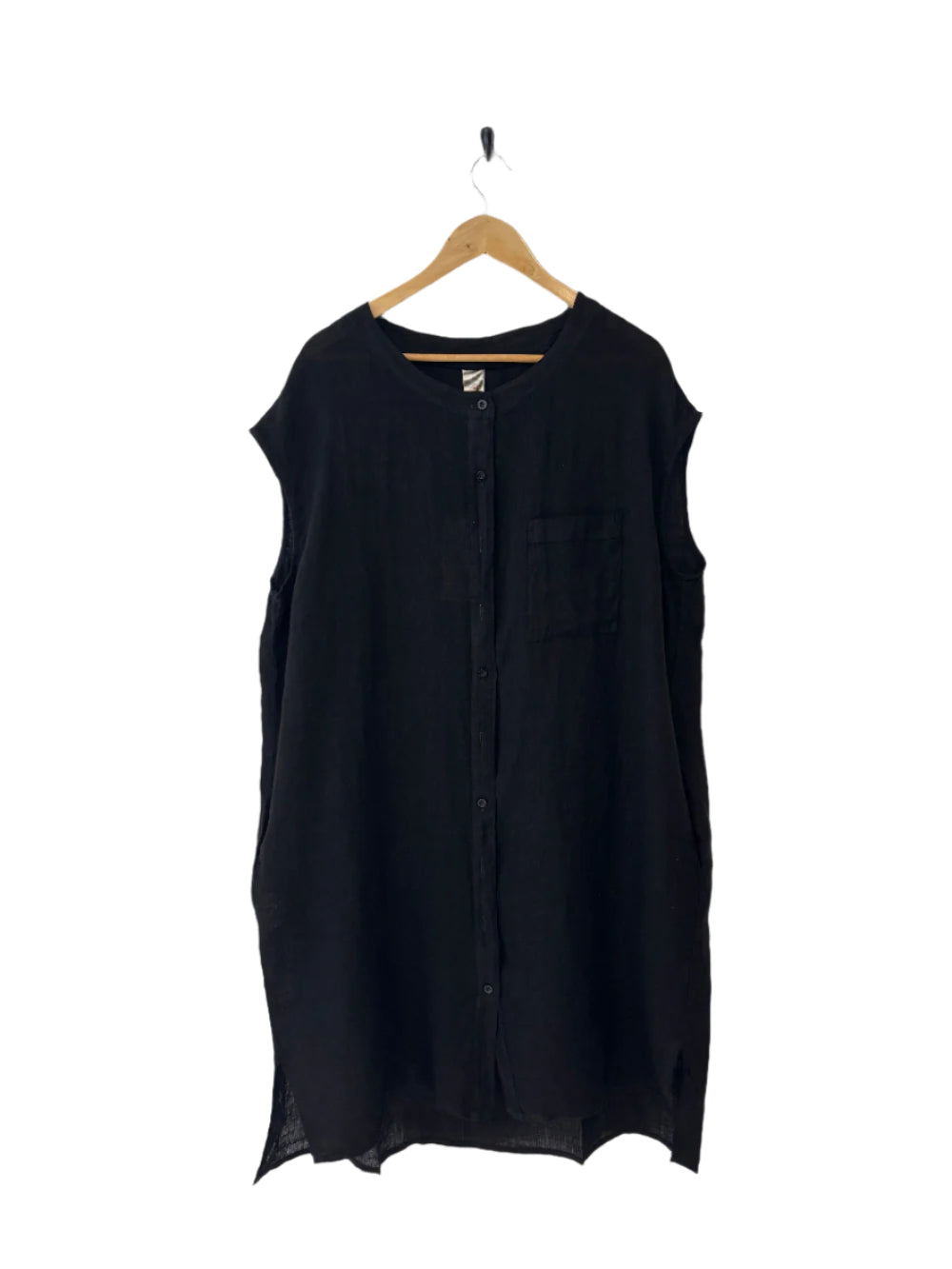 Montaigne Ocèane Linen Dress Black