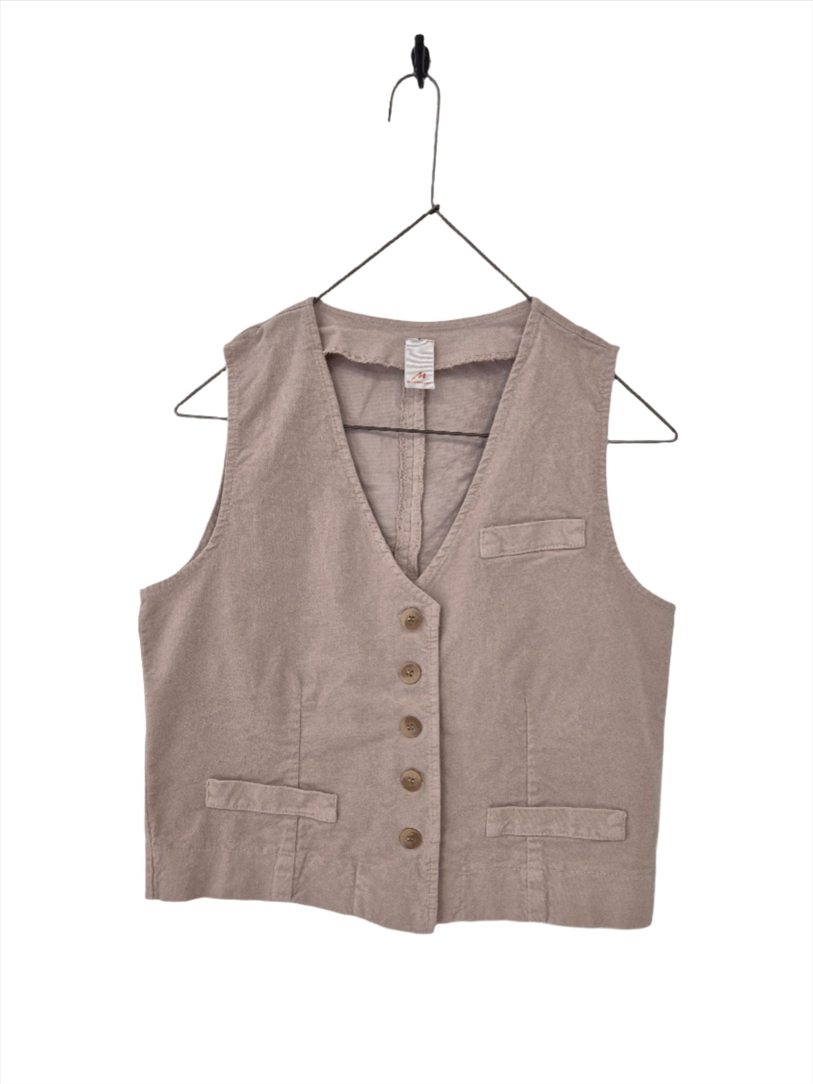 Montaigne Odette Velvet Vest Natural