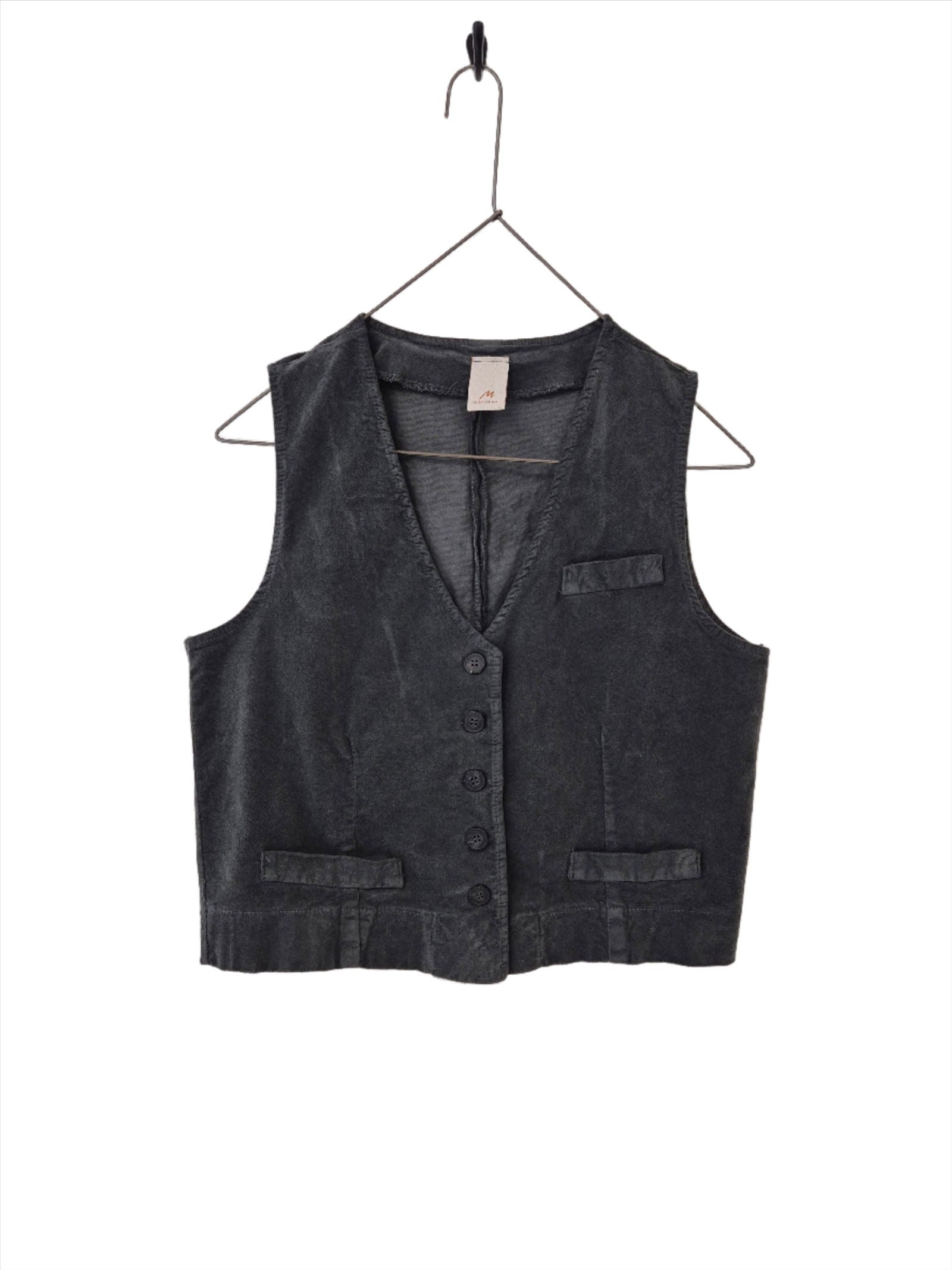 Montaigne Odette Velvet Vest Petrol